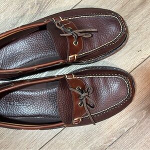 L.L. Bean Men's Dark Brown Leather Slip-Ons